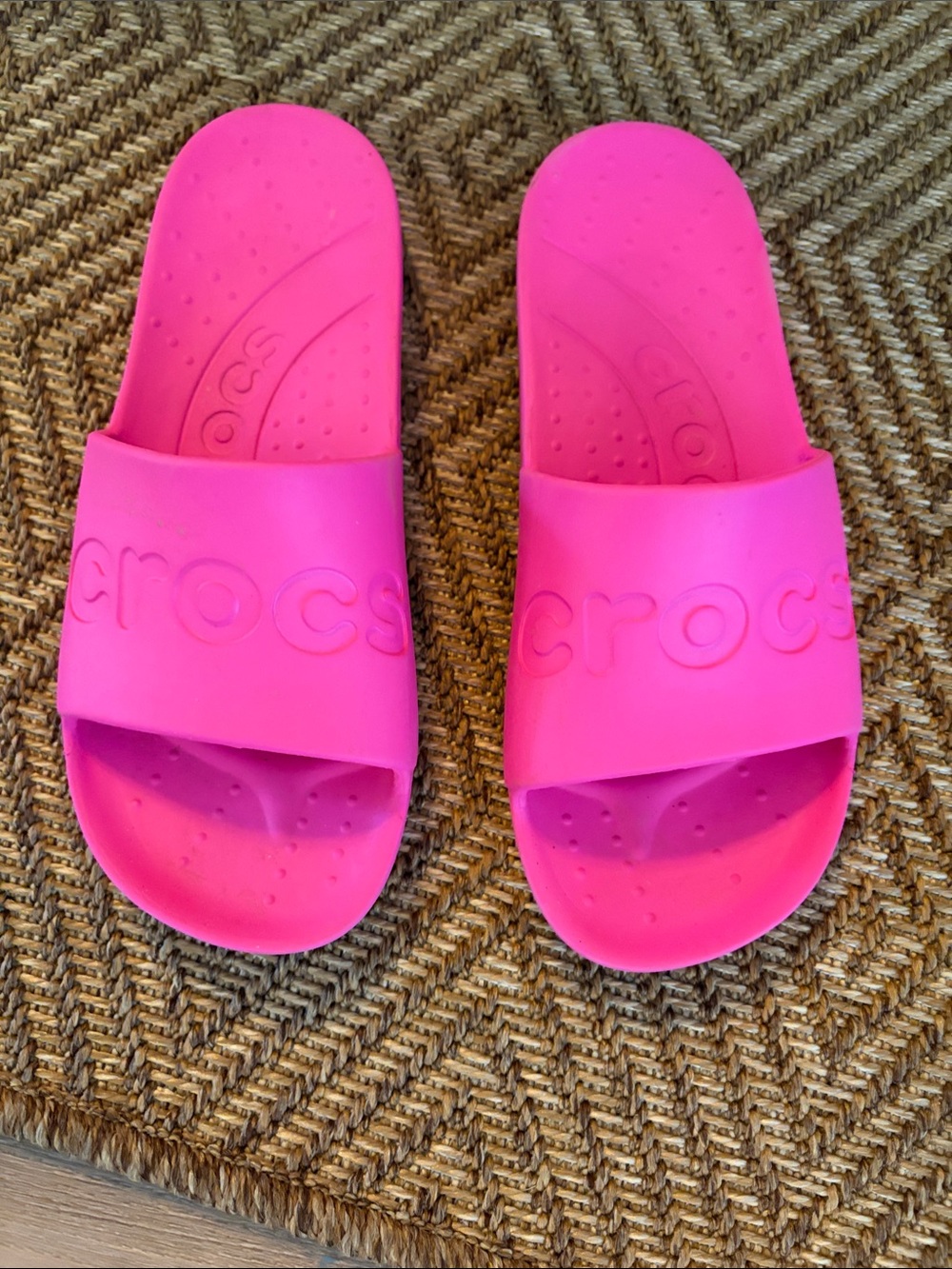 CROCS Hot Pink Slide Sandals